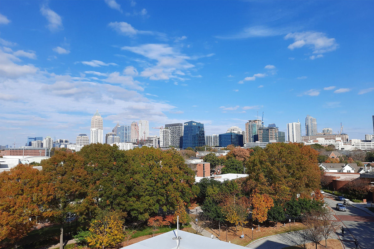 ExtremeHeatBlog_4 City skyline above park tree canopy